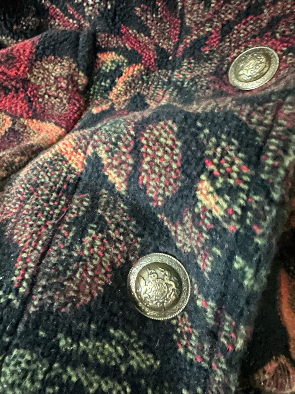 Vintage County Clothing Co. Tapestry Floral Jacket Multicolor Hunt Horse Rider M - Picture 5 of 10